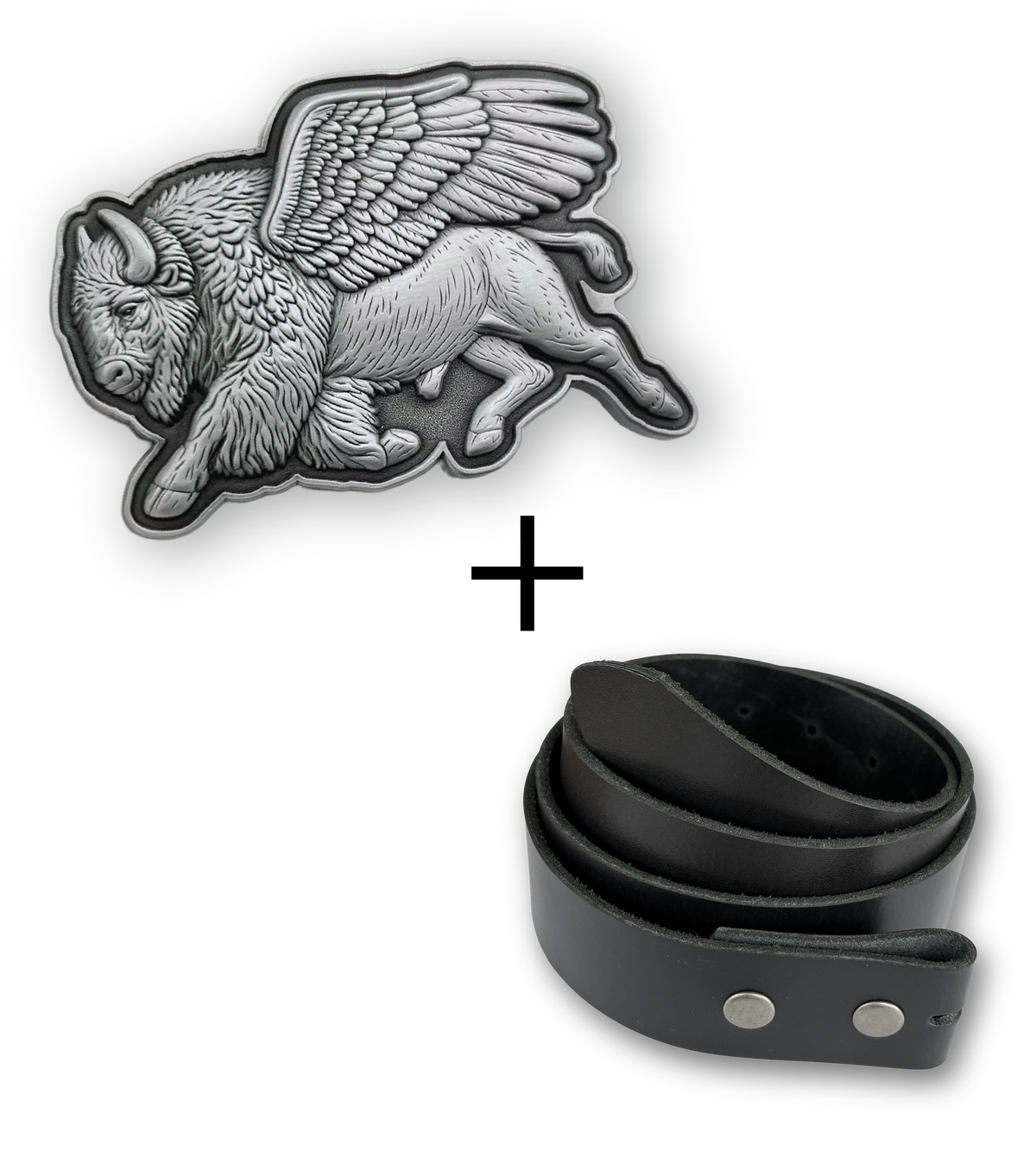 Buffalo Buckle + Black Belt